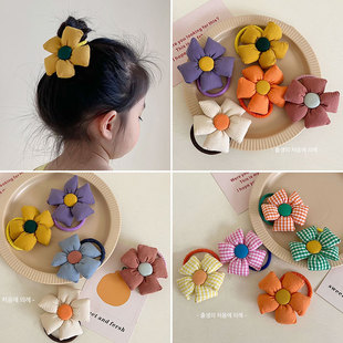 韩国女童糖果色毛巾圈儿童发饰批发可爱发绳发圈女小号橡皮筋头绳详情2