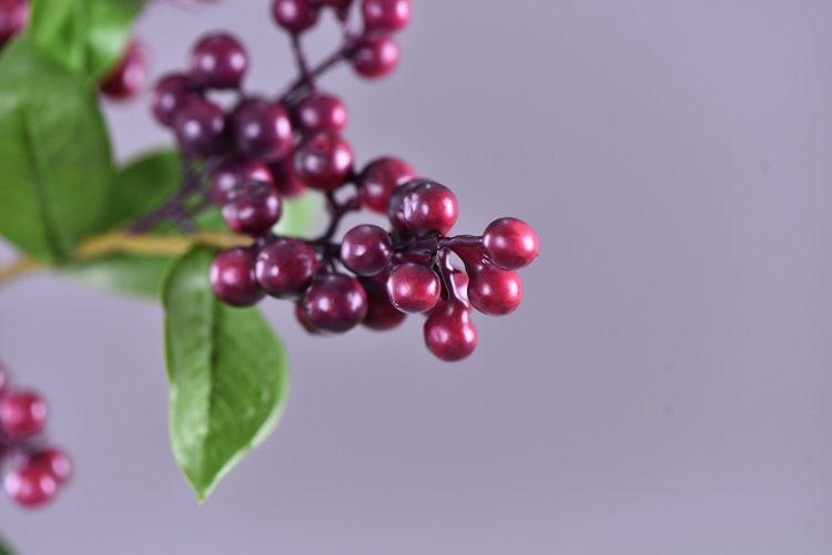 Wholesale of artificial small mountain fruit, wintergreen fruit, deep purple artificial berries, living room home soft decoration, and money fruit from the original factory pic 7