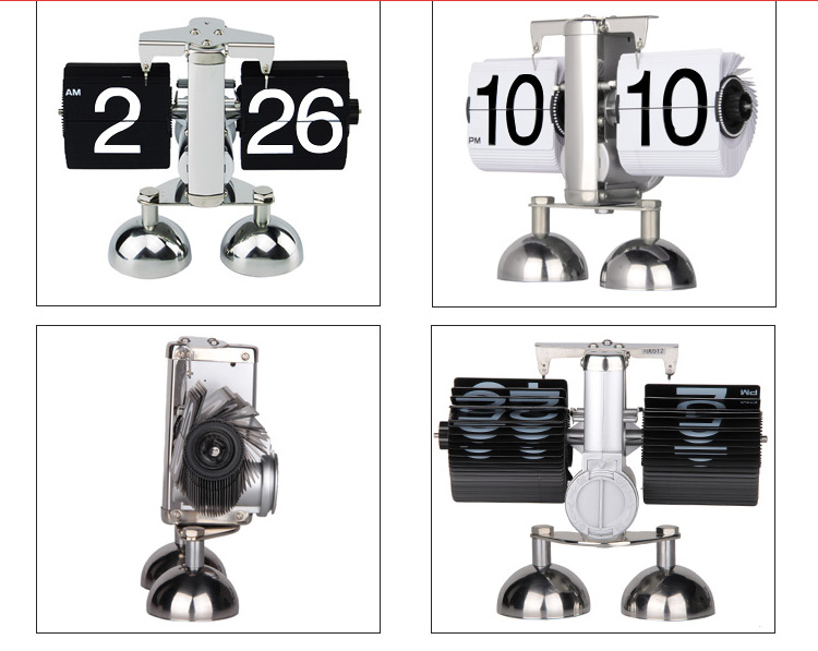 Factory direct sales of European-style automatic page-turning clocks, retro and simple home living room table clocks, small balances, mechanical page-turning clocks pic 28