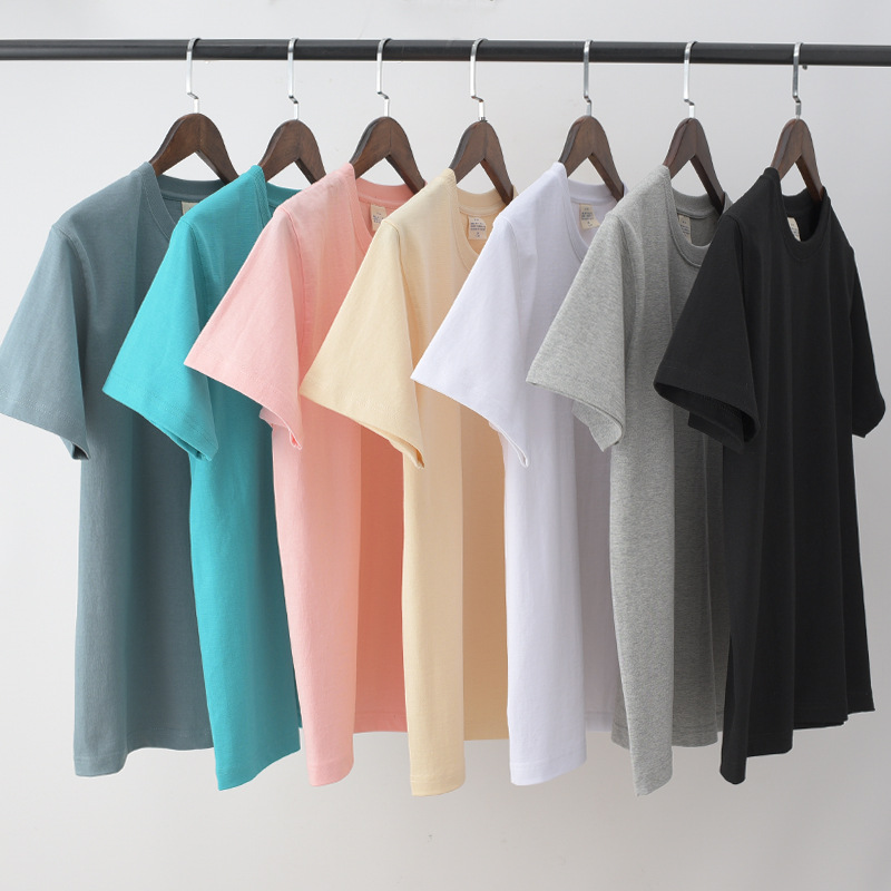 300克重磅t恤纯棉男式宽松美式复古潮牌圆领短袖文化广告衫定 制详情1