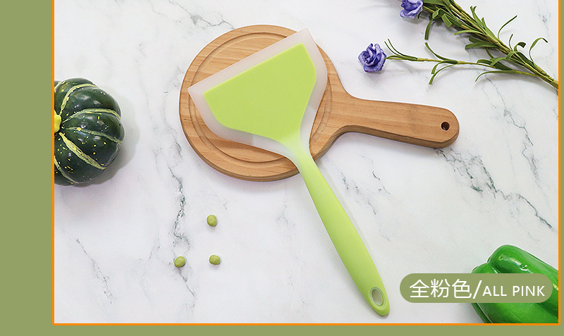 Tamagoyaki silicone spatula, non-stick pan, silicone spatula, double-color handle flat pan, tamagoyaki spatula in stock for wholesale pic 17