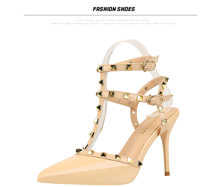 289-6欧美时尚铆钉女士尖头浅口高跟单鞋女式夏季新款凉鞋批发详情61