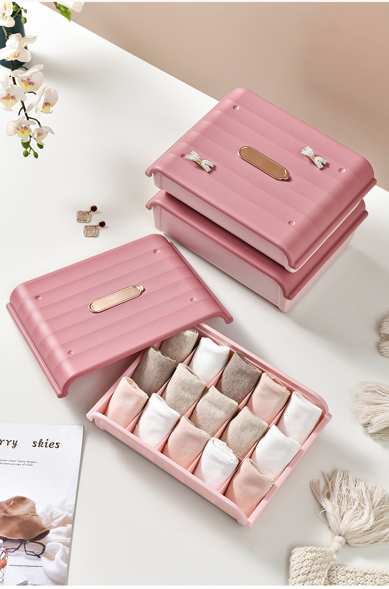 High-quality storage bra box, storage box, drawer-style storage box, dormitory household storage wardrobe, storage wonder pic 3