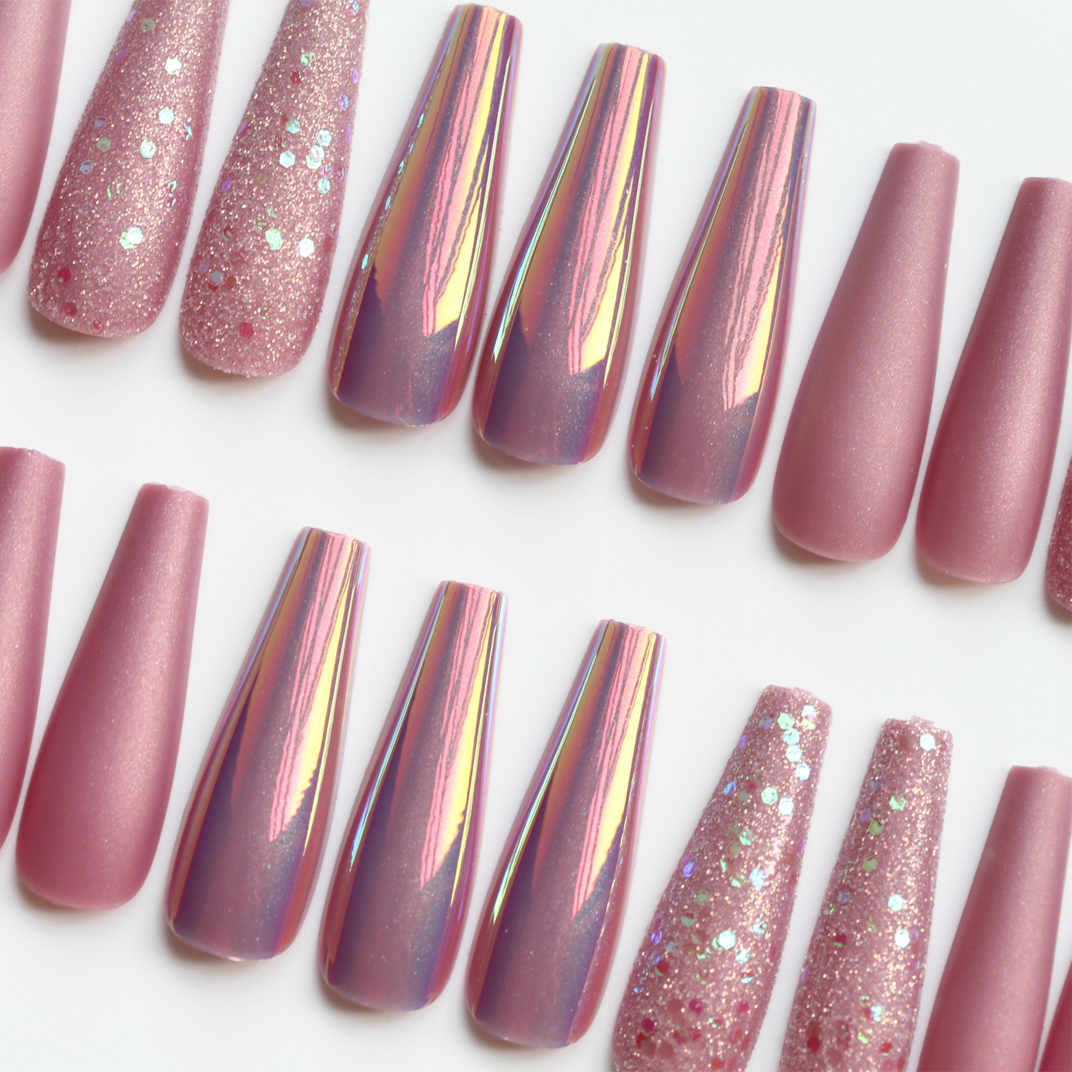 30 pieces of artificial nails, finished nail pieces, extended ballet nails, almond nail patches, wearable nails, cross-border European and American stock pic 16