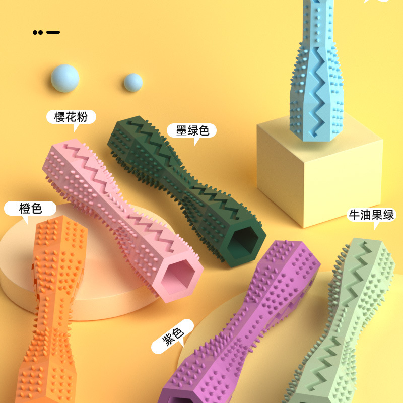 宠物玩具六角形狗玩具用品猫狗磨牙棒解闷耐咬啃咬玩具详情5