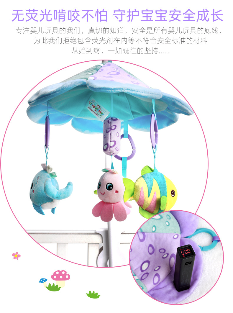 New baby crib bell toy for infants and toddlers aged 0-3, bedside music, rotating and ringing bells, a perfect comfort and soothing tool for kids pic 10