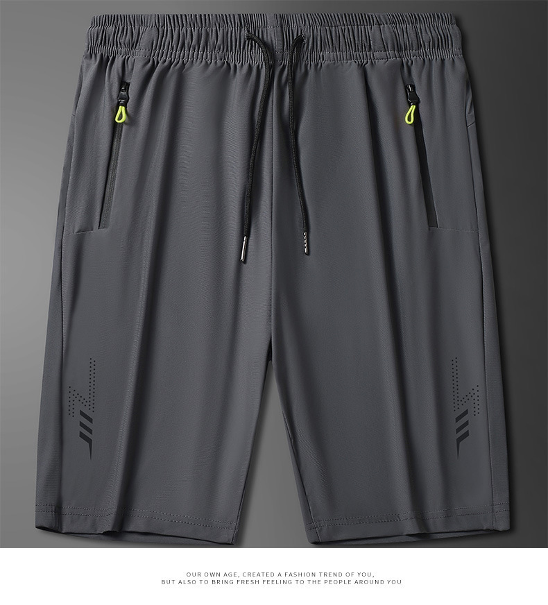 夏季男士短裤速干冰丝运动休闲清凉宽松大码外穿薄款五分裤沙滩裤详情28
