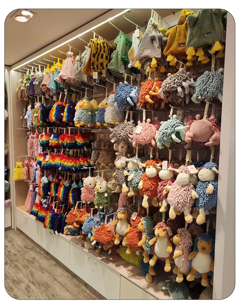 Kanglewu customizes cartoon animal coral fleece hanging hand towels, hand towels and hand cloths that can be hung pic 11