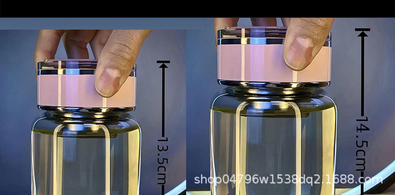 The new thickened heat-resistant glass cup, portable tea-water separation glass cup, compact and suitable for both men and women, large-capacity dwen Dwen cup pic 33