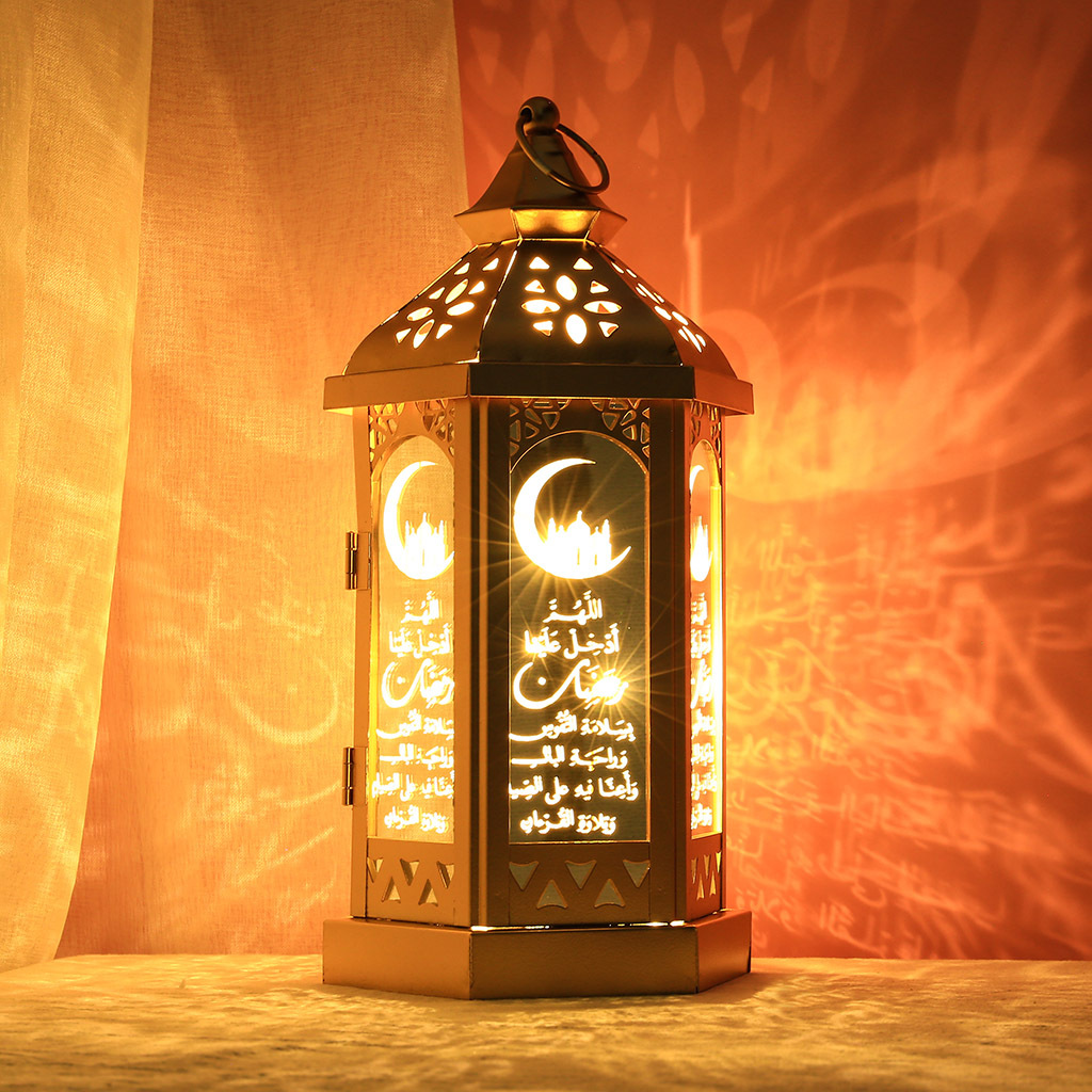 Ranadan Ramadan lantern, Eid al-Fitr ironwork metal display typhoon lantern handicraft, Arab lantern pic 30
