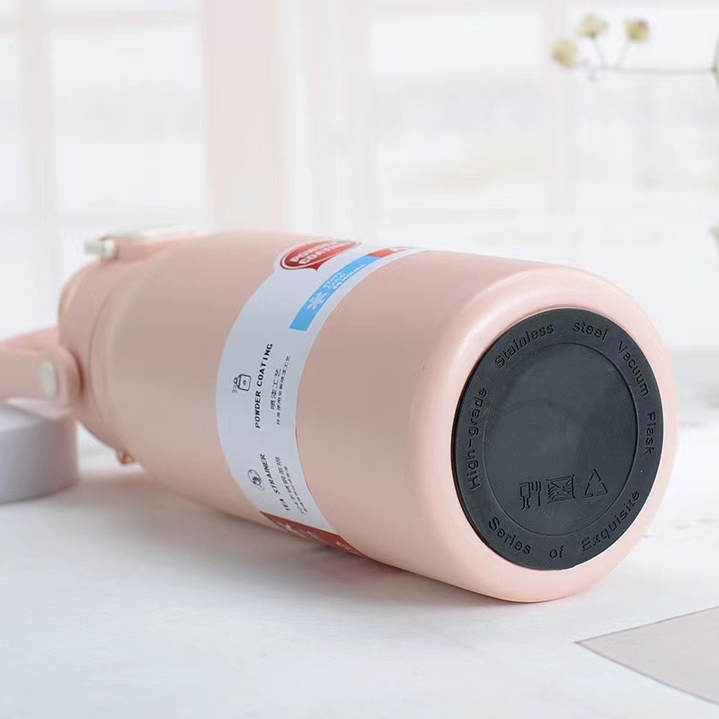 Self-developed oidire portable car water boiling travel kettle, cold drink coffee, tea and water separation, tea-making exercise, long-lasting heat preservation kettle, large capacity with straw pic 1