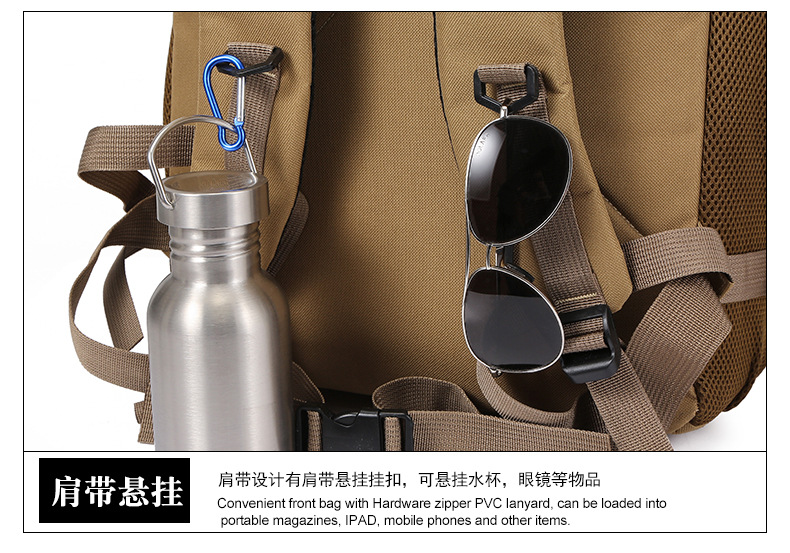 跨境新款个性潮男士功能多帆布双肩包大容量户外透气耐磨旅行背包详情40