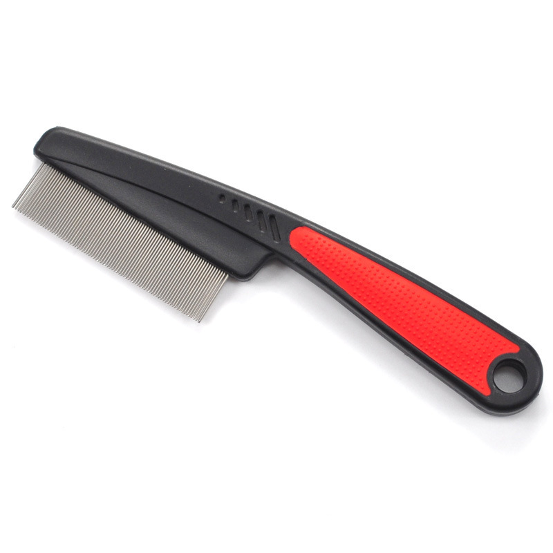 Pet dog flea comb, fine-toothed stainless steel needle flea removal comb, dog lice catch pic 7