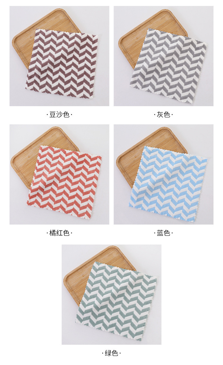 [LOVELY HOME] [hold ja] wholesale coral fleece wheel spike square toalla absorbente de cocina paño suave para niños de kindergarten wipe hand toalla pic 5
