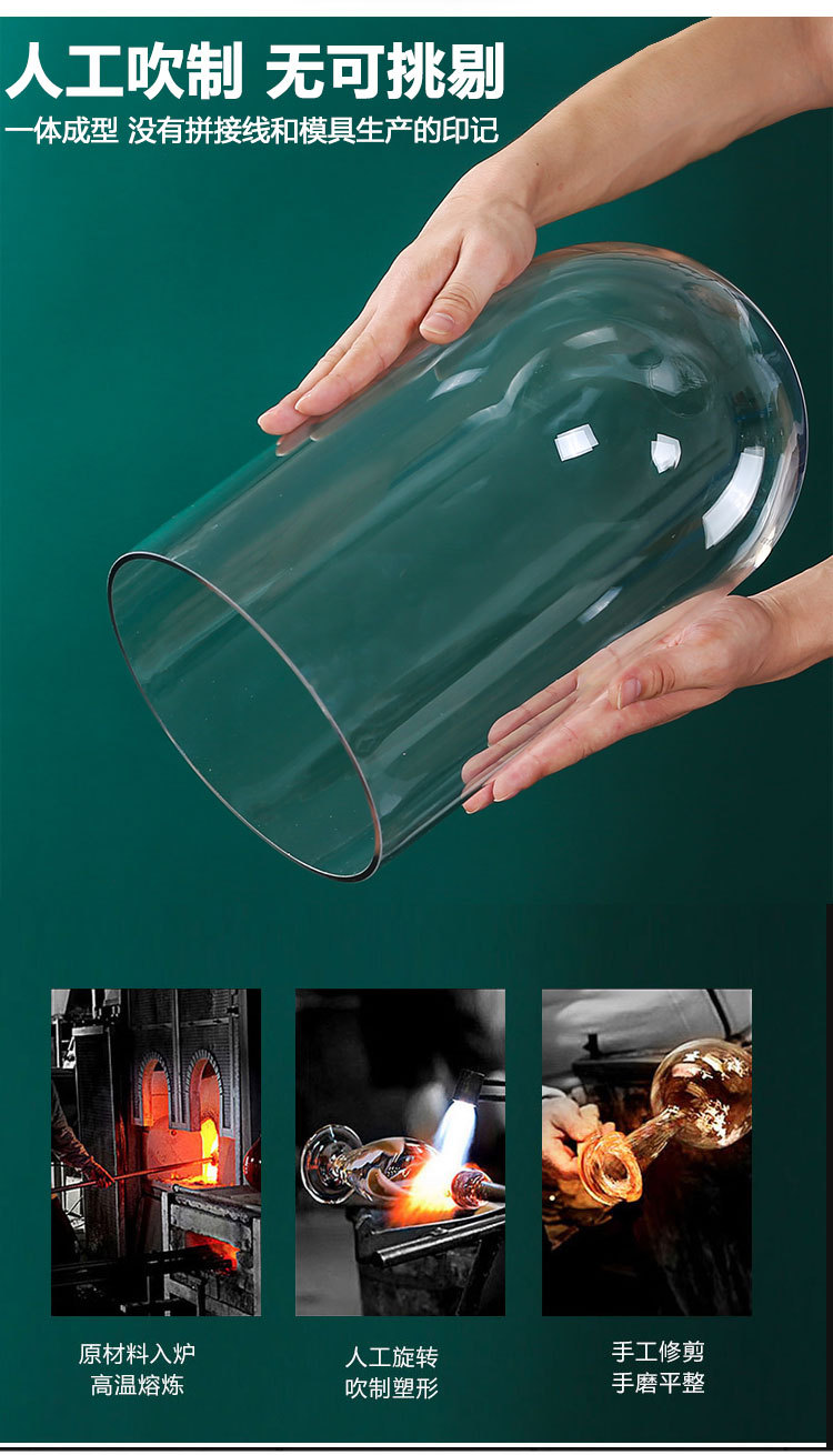 The original manufacturer supports various sizes of preserved flower glass covers for creative handicrafts and transparent glass vases pic 2