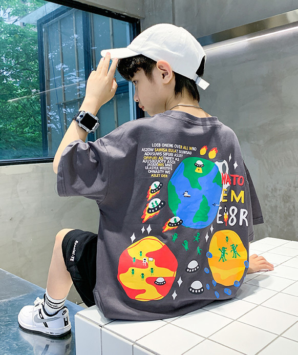 儿童装男童短袖T恤夏装2022年新款夏季男孩中大童夏款纯棉上衣潮t详情34