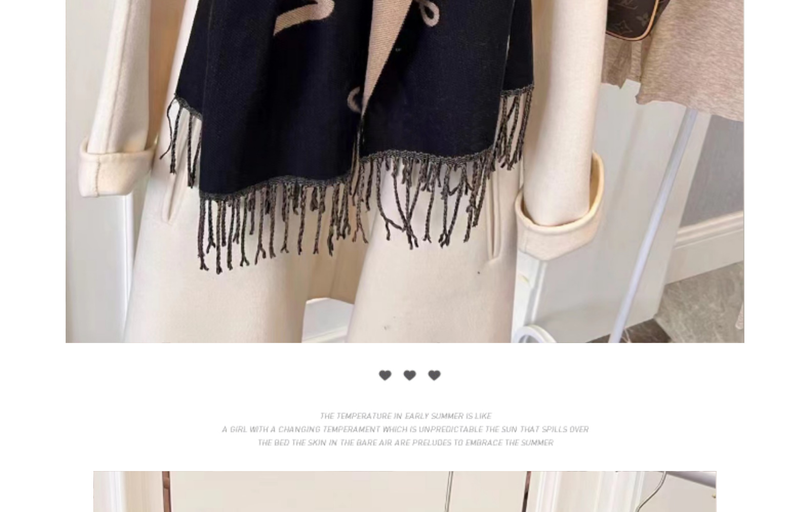 新款大牌涂鸦logo字母金丝款仿羊绒围巾女Lw冬季披肩保暖时尚详情14