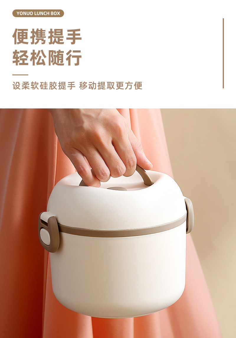 新款学生饭盒微波炉专用可加热便当盒上班族成人食品级不锈钢饭盒详情6