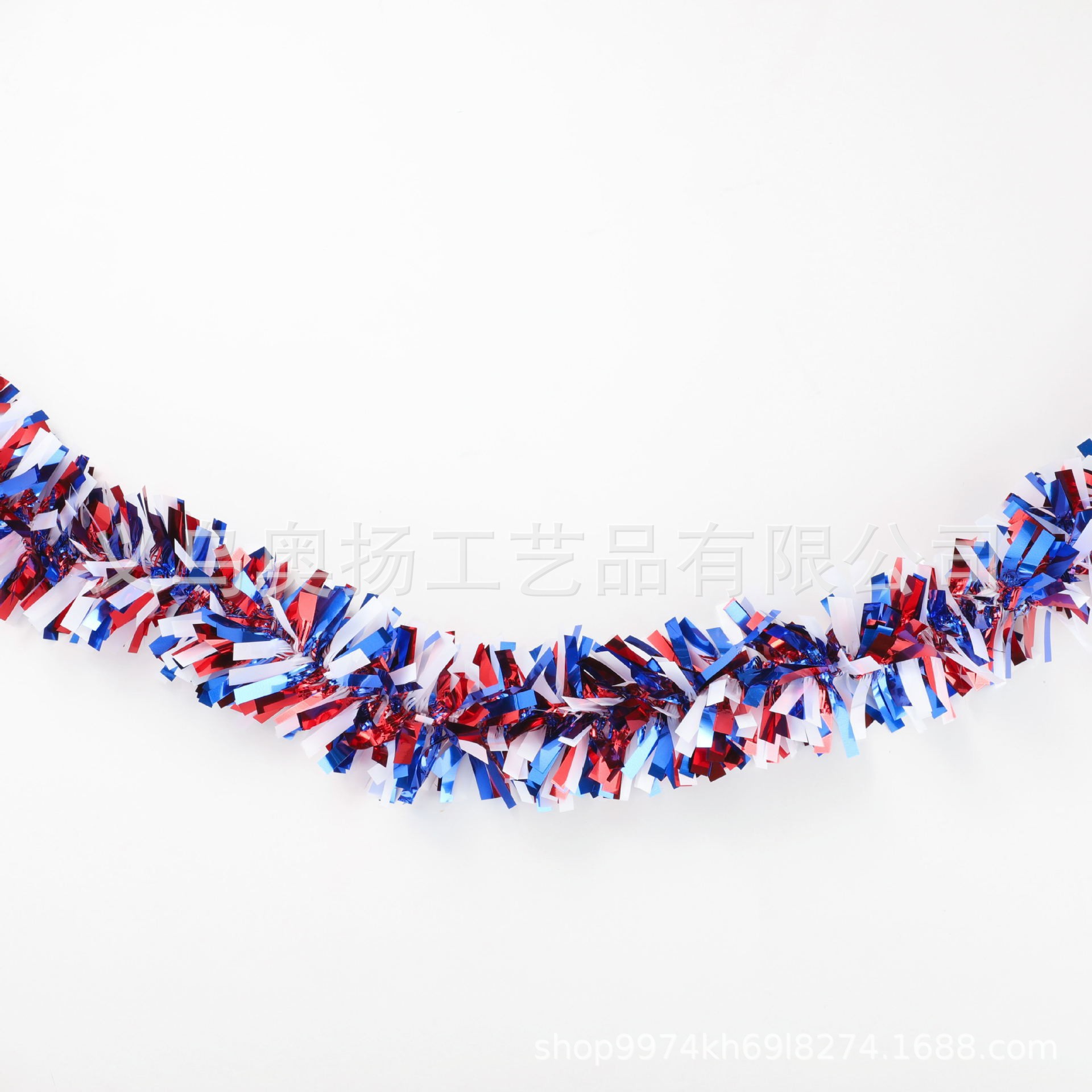 25cm American Independence Day series Christmas colorful stripes, garlands, holiday decorations, pendants, door decorations, encrypted version pic 1