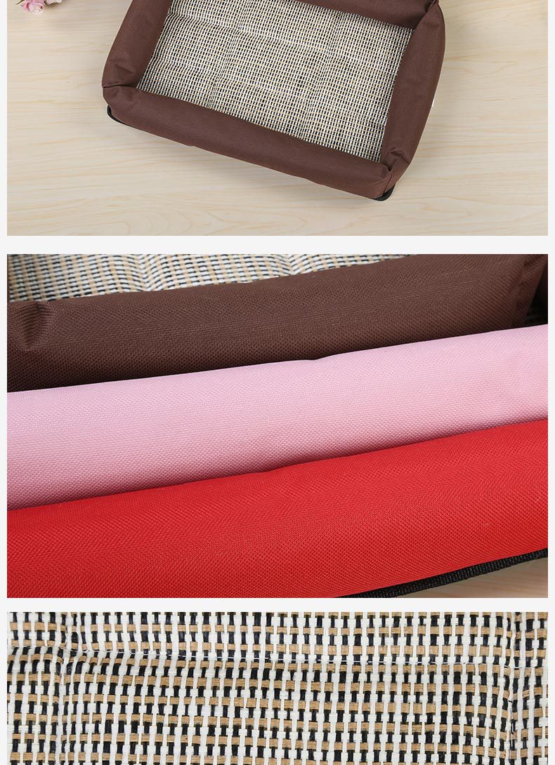 Wholesale of four-piece set of best-selling colored pet bed MATS with printed seat cushions and comfortable Samoyed Husky dog bed MATS pic 9