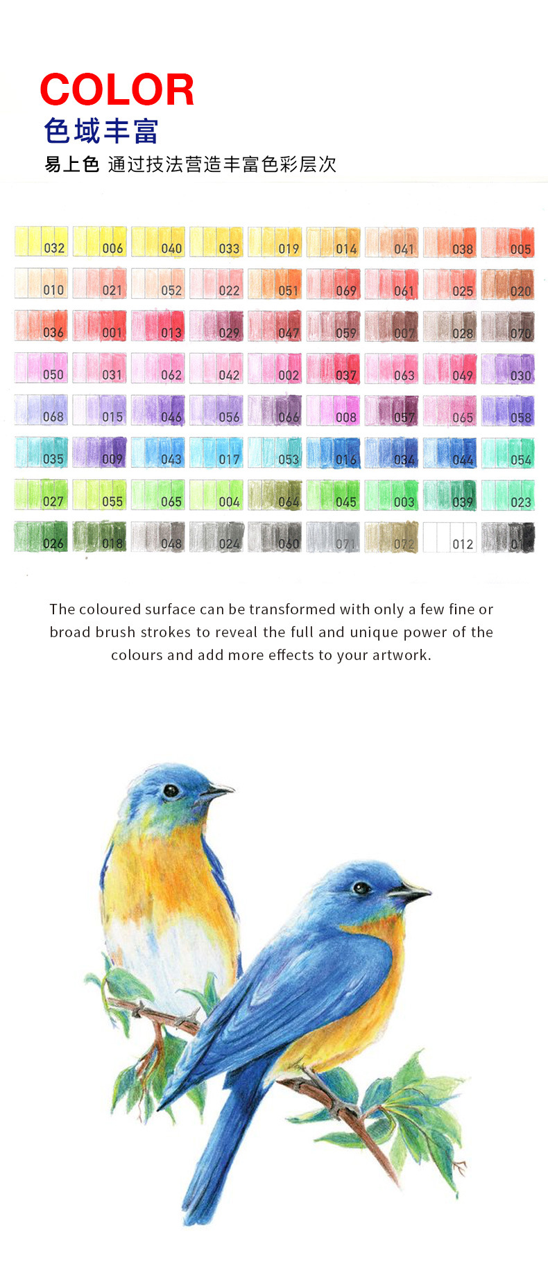 Cross-border best-selling stationery and colored pencils wholesale set: 72-color oil-based colored pencils, drawing colored pencils, designer brushes pic 7
