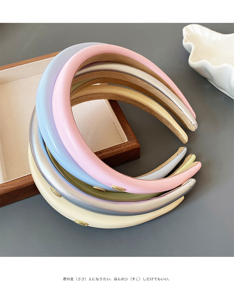 A simple and versatile satin headband for going out, a new high head headband for girls, a high-end and fashionable hair-pressing accessory pic 22