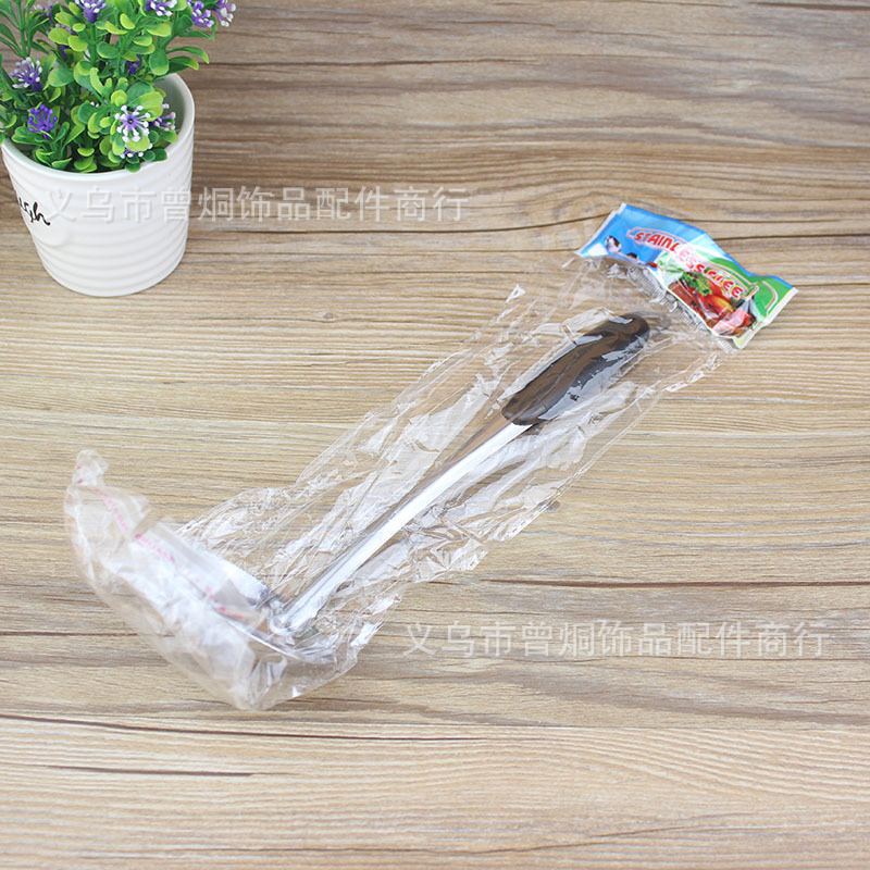 Long-handled black-handled large soup spoons, porridge spoons, cooking spoons, two-yuan kitchenware, hot pot soup spoons wholesale pic 6