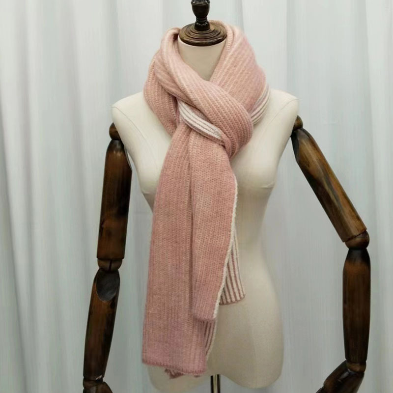 围巾女冬季韩版百搭学生日系纯色针织加厚ins潮流行详情2