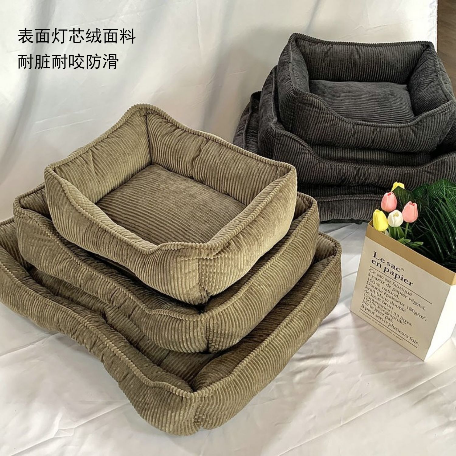 狗窝通用四季猫窝比熊泰迪车载宠物窝夏季耐脏耐咬中大型狗垫狗床详情1