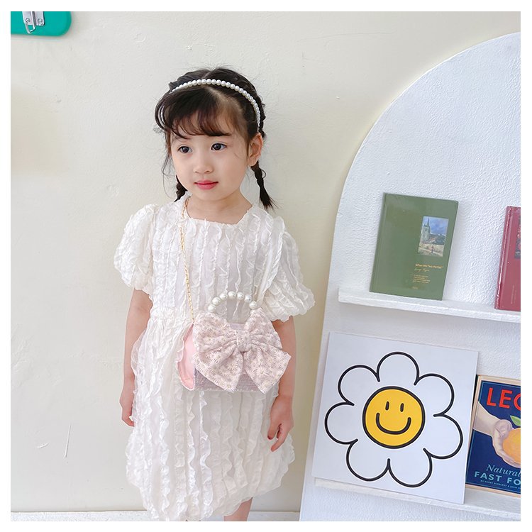 可爱女童斜挎包小香风时尚儿童手提斜背包包公主淑女珍珠包单肩包详情17