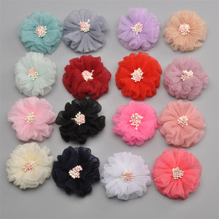 烧边花朵服装辅料衣服婚纱摄影裙子装饰手工diy小花发夹头饰鞋花详情3