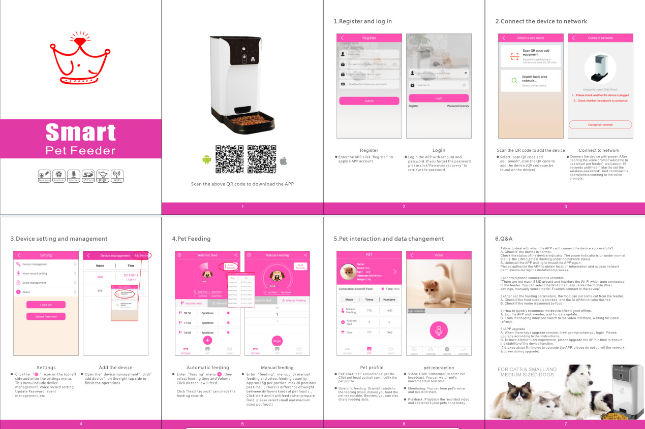 Factory direct sales of automatic pet feeders, timed and quantity-set feeders for cats and dogs, dog food dispensers, with voice and video support pic 6