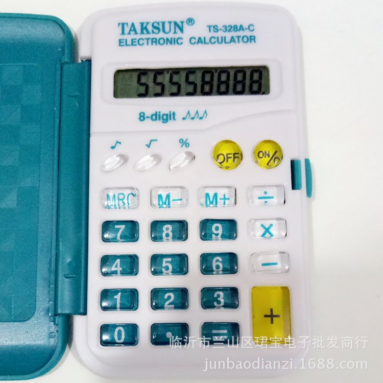 新款彩色计算器德信TS-328A-C计算器迷你掌上翻盖携带更方便计算详情13