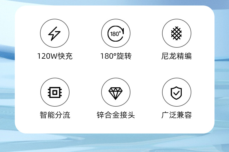 Factory wholesale black gold braided data cable, 180-degree rotating one drag three thickened elbow gold-plated super fast charging cable pic 2