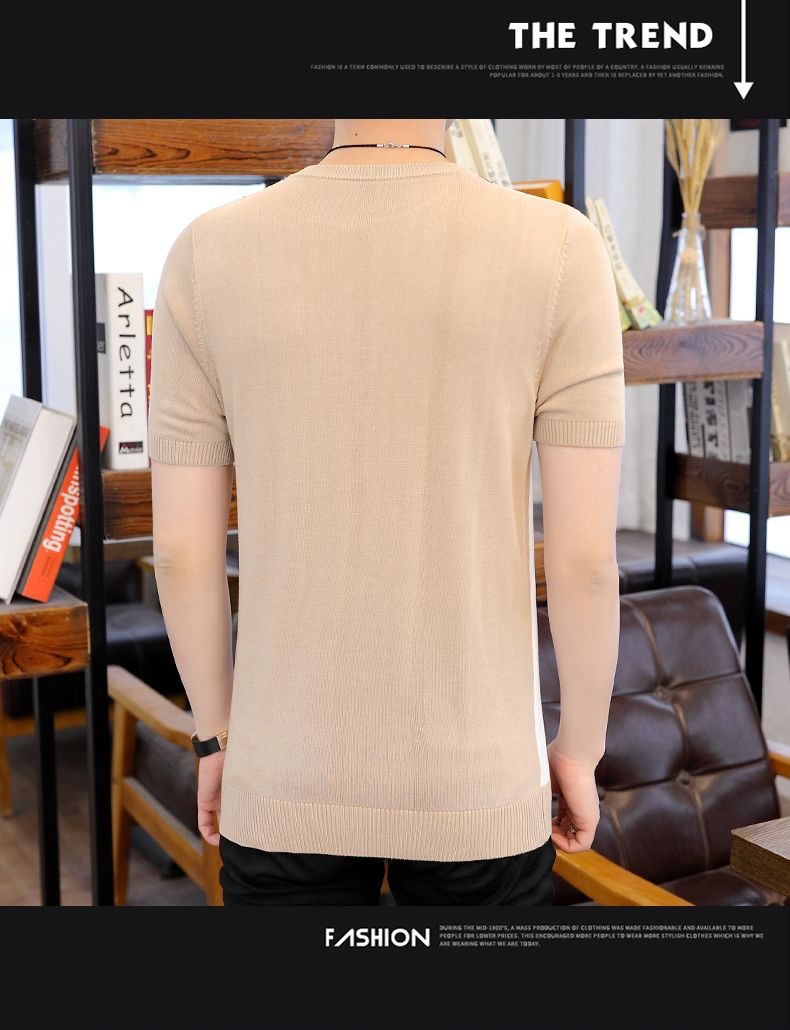 源头厂家2024夏季冰感透气时尚短袖T恤男新款青少年休闲百搭T恤男详情17