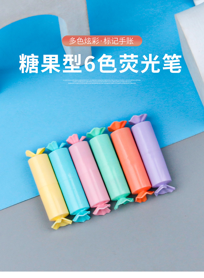 Highlighters, candy-shaped markers, quick-drying colored pens, simple sketches, doodles, paintings, hand-drawn notebooks, students pic 1