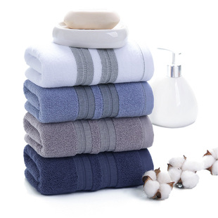 Wholesale pure cotton towels, thickened, soft, absorbent, polyester-cotton, all-cotton household face towels, gift embroidered, Gaoyang County factory pic 9