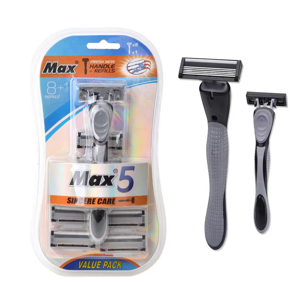 厂家 MAX五层 1+8刀头男士一次性剃须刀可替换刀头刮胡刀剃须套装详情7