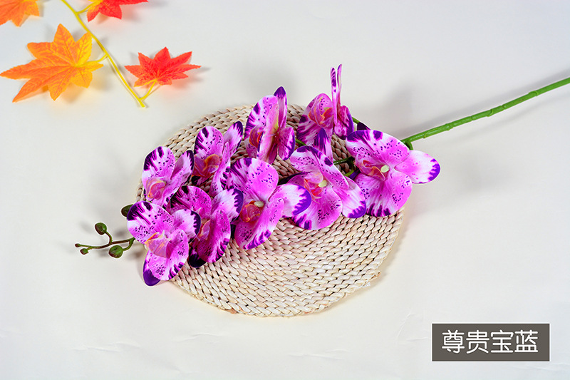 Artificial Phalaenopsis artificial flower home decoration artificial flower hand feel film 9-head Phalaenopsis artificial flower factory wholesale pic 41