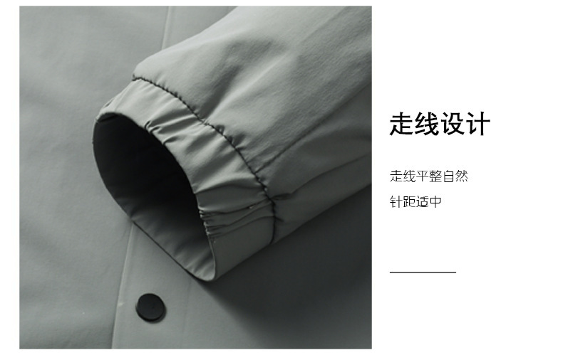 2023夏新款单排扣无痕夹克外套男士免烫纯色薄款休闲潮流开衫上衣详情5