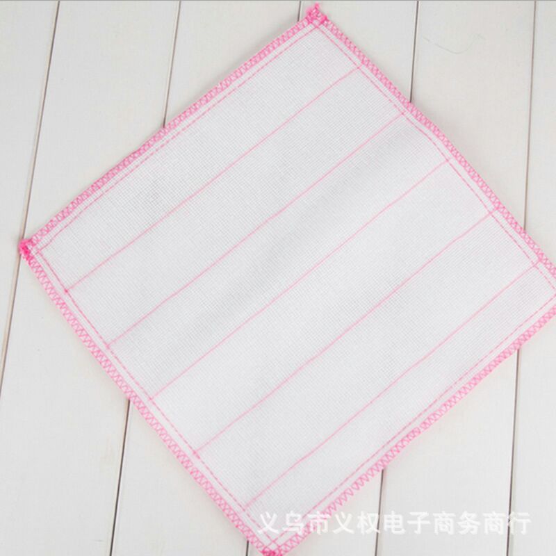 Thickened 28X28 dishcloth with cotton and wood fiber, non-woven fabric, absorbent and oil-free scouring pad pic 5