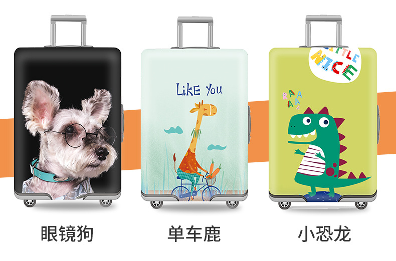 Suitcase protective cover, travel case dust cover, pull handle, elastic cover for suitcases, 20/24/28/30 inches, thickened pic 13