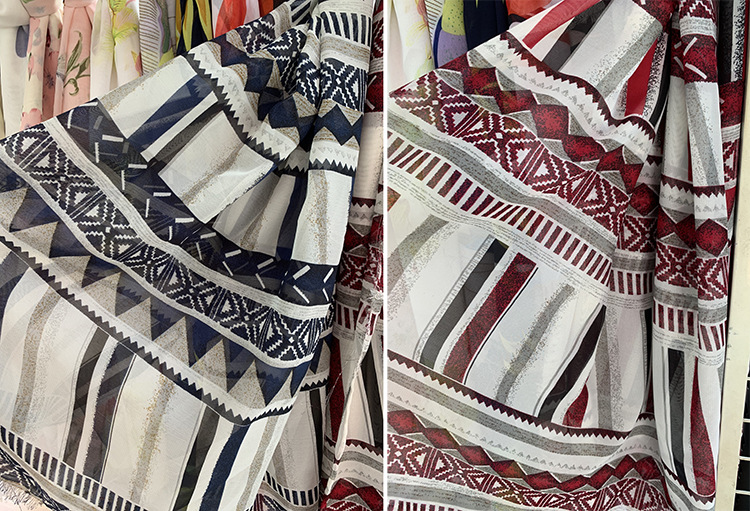 2020 new summer chiffon printed fabric white base printed polyester fabric small floral print dress mask fabric pic 38