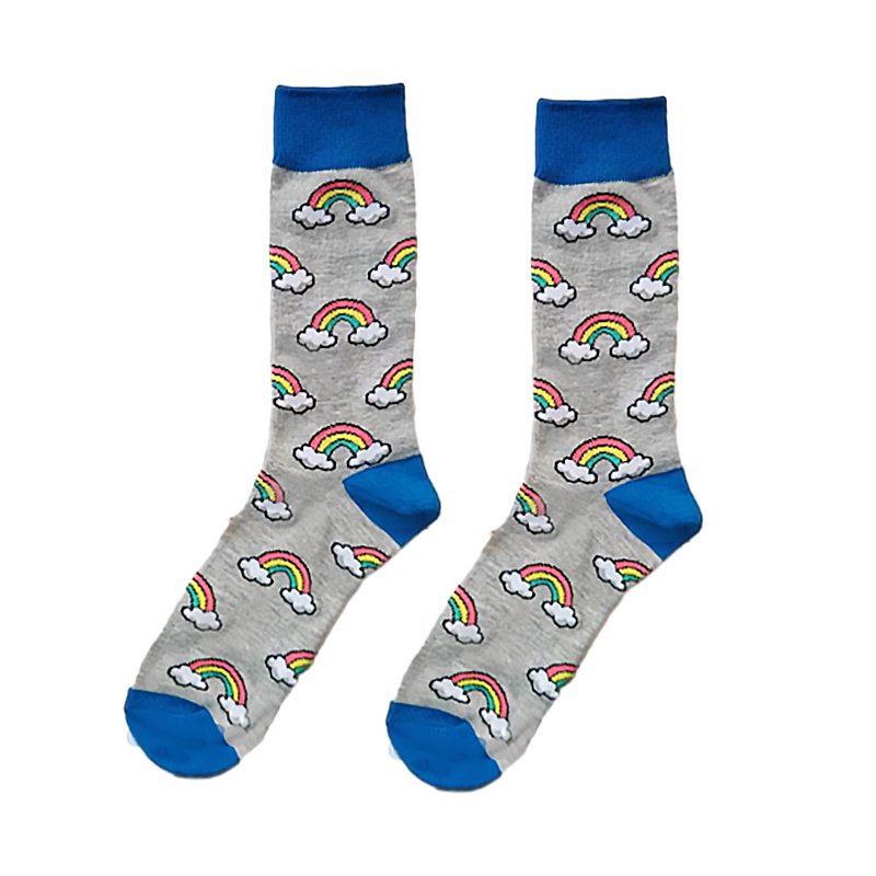 四季女棉彩虹香烟小马猫咪仙人掌酒吧潮流男中筒流行潮袜男袜袜子详情10