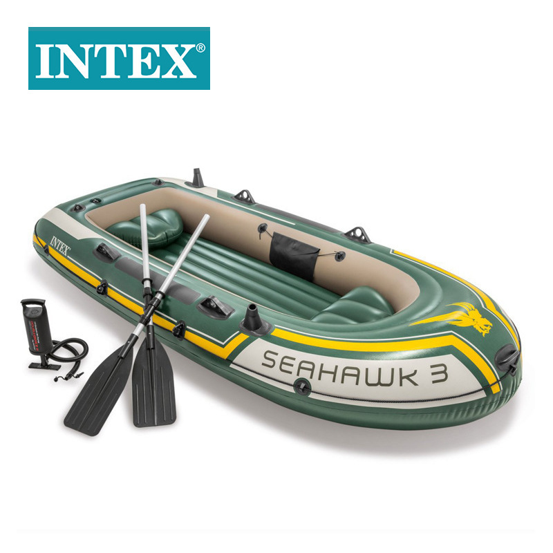 INTEX68351 Sea Eagle Four-person Boat Set Inflatable rubber Boat Double Charge Rafting Boat kayak pic 4