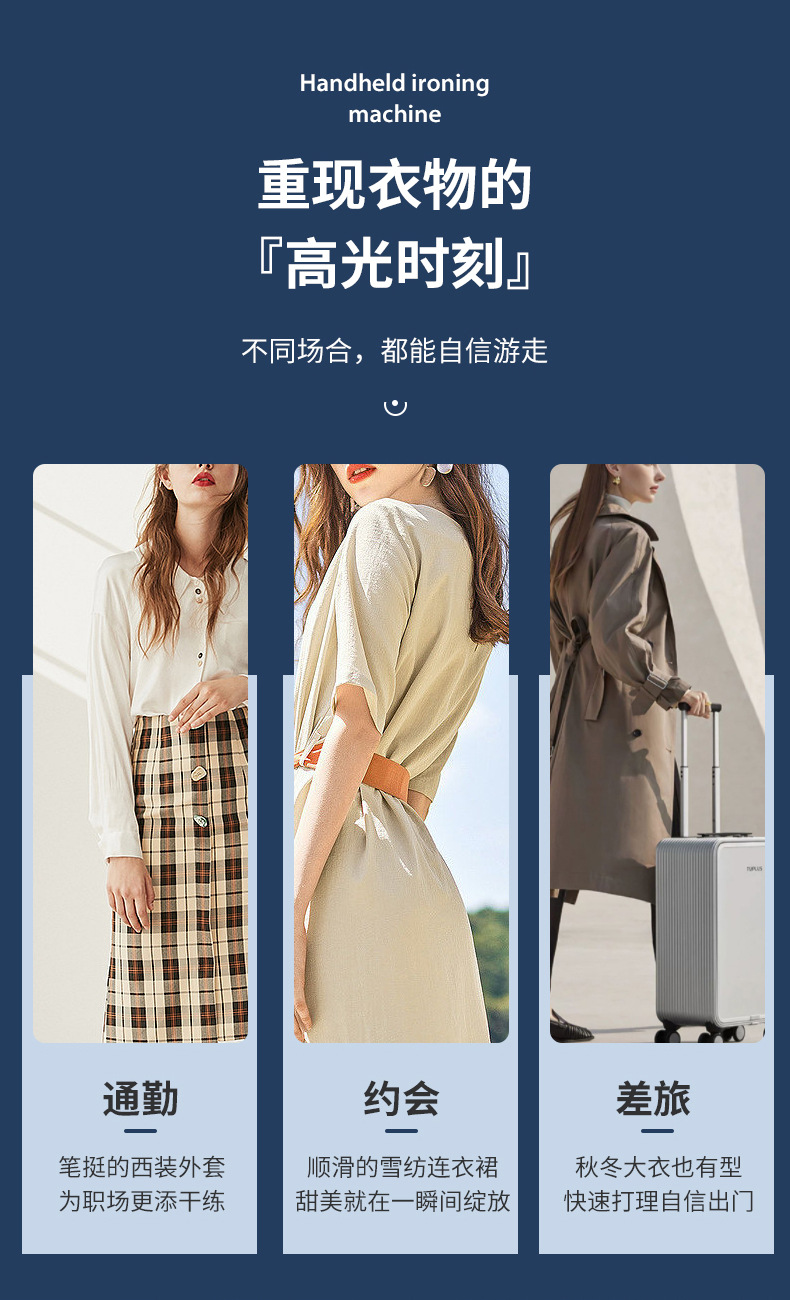 跨境电熨斗手持挂烫机便携式家用手持熨烫机迷你小型旋转折叠熨斗详情8