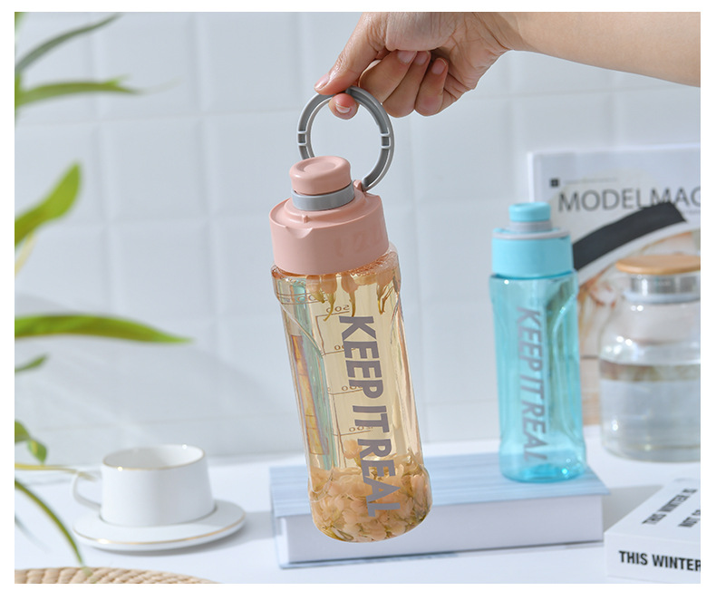 健身水壶简约便携塑料杯子大容量运动水杯男女学生随手杯茶杯防摔详情14