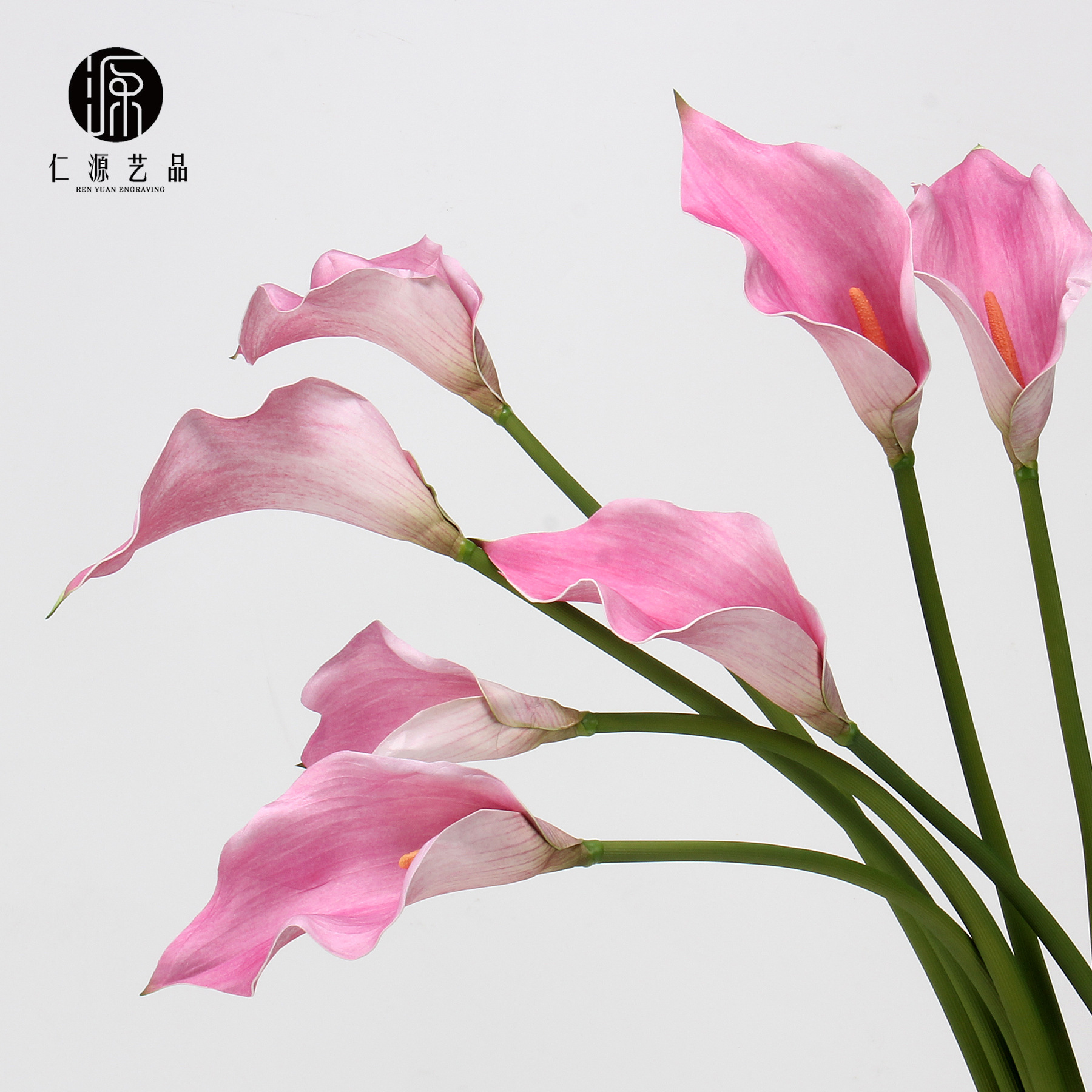 工厂直销 EVA马蹄莲仿真花海芋手感假花单枝婚庆家居插花配材道具详情40