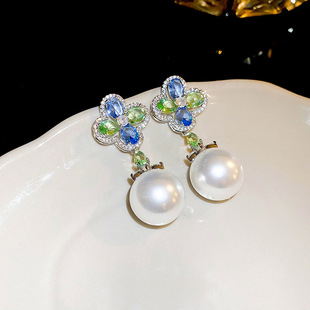 s925银针珍珠高级轻奢小众百搭气质耳环小香耳饰义乌新款饰品夏季详情8