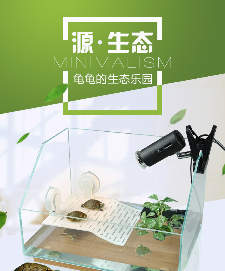 Glass aquarium turtle tank with balcony, small and medium-sized goldfish tank, water and land tank, ecological fish tank manufacturer wholesale pic 8